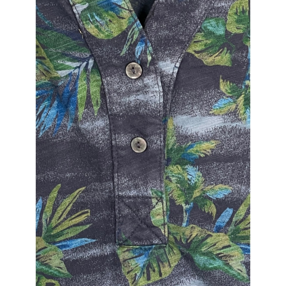 Fresh Produce Womens Tropical Palm Print Slub Cotton 3/4 Sleeve Tunic Top SM USA - Picture 10 of 13